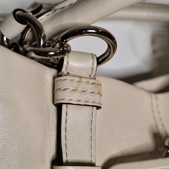 LIMITED EDITION! Coach Bonnie Cashin White & Silver Metallic Medallion Bag 13376 - Picture 14 of 16